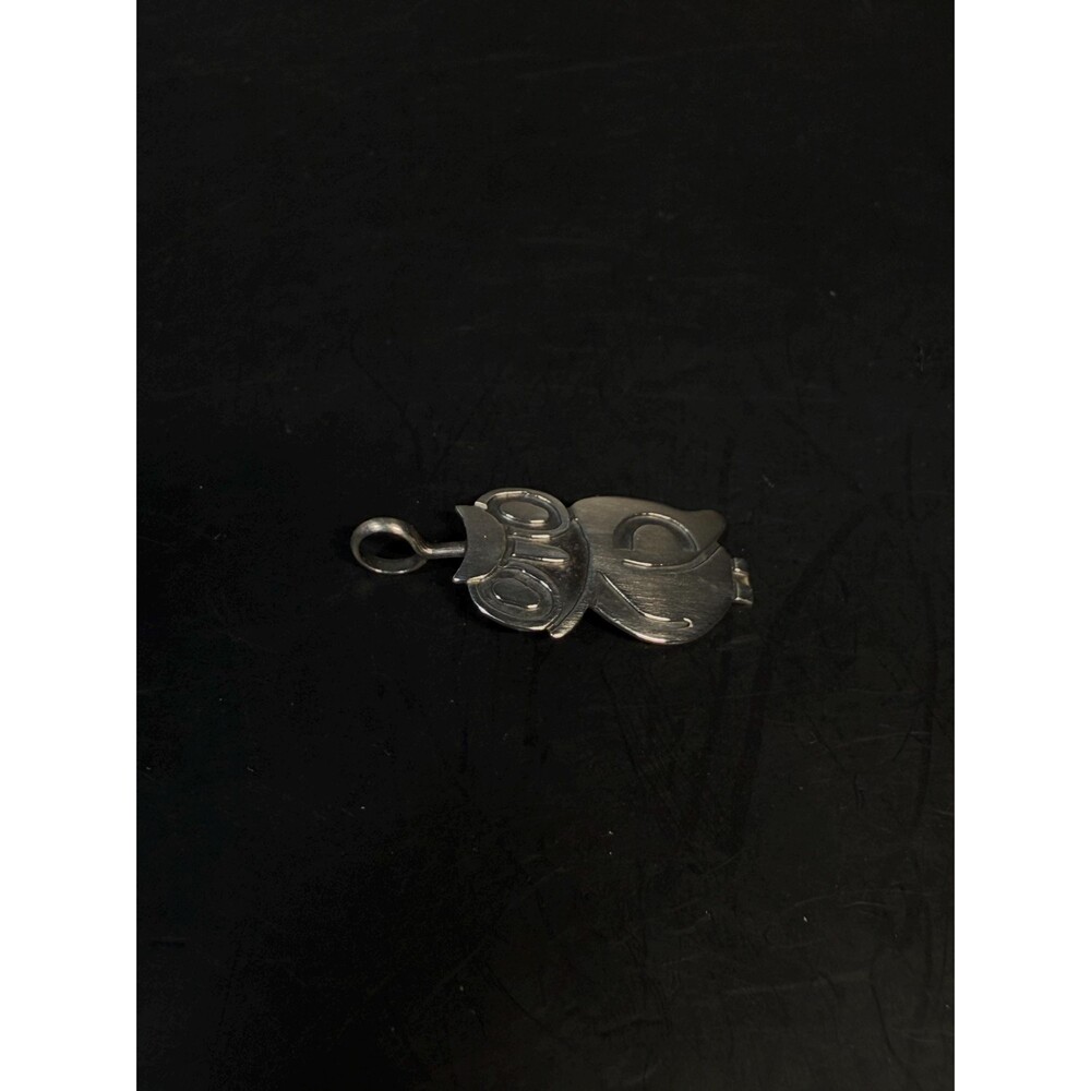 Native American Sterling Silver Owl Pendant - Picture 6 of 10